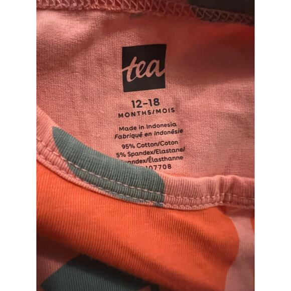 NWOT Tea Collection Apple Print Ruffle One-Piece Romper | 12-18mo - Picture 4 of 4